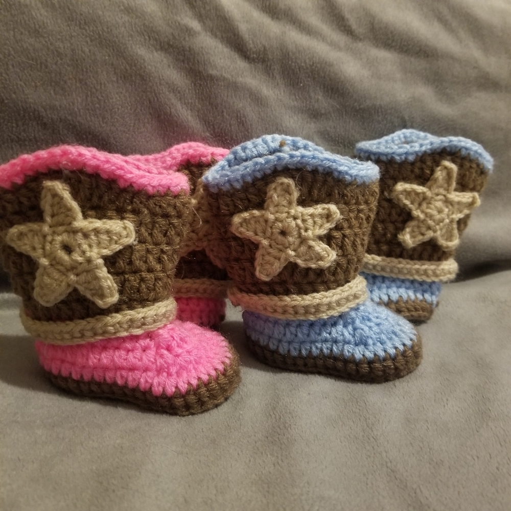 Adorable Newborn-3 months Cowboy or girl boots.